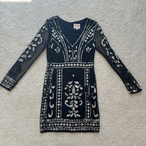 Stunning Beaded Formal Mini Dress